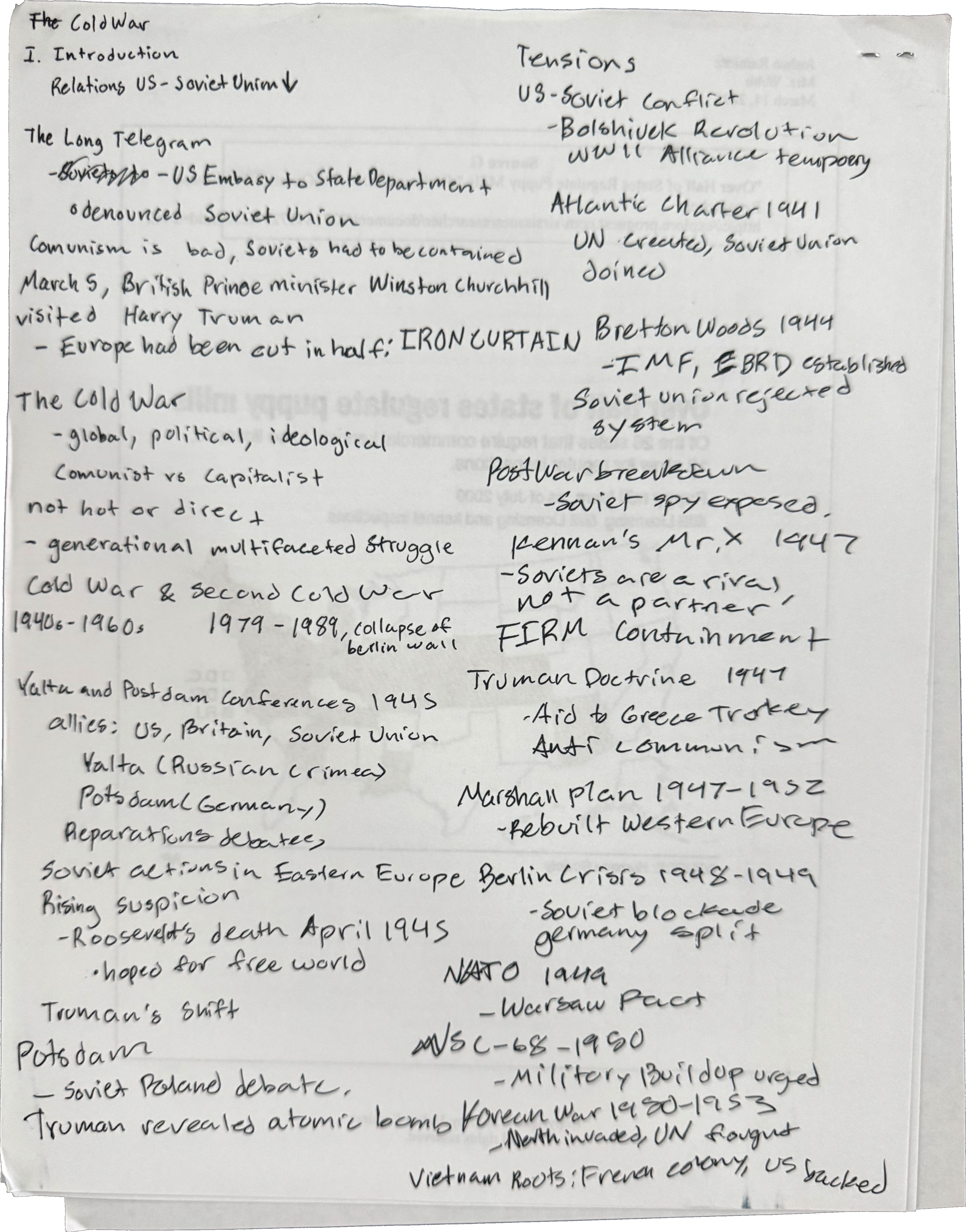 The Cold War Notes - Page 1
